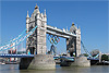 Tower Bridge mit olympischen Ringen