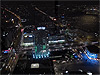 Aussicht vom Fernsehturm bei Nacht auf den Alexanderplatz und Berlin